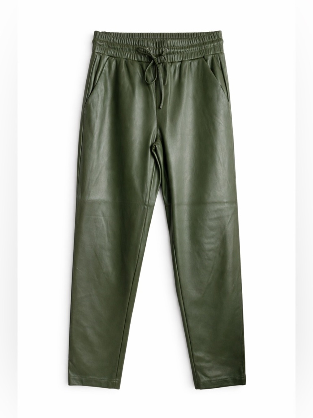 NEW Size XS LOFT Olive Green Faux Leather Pants